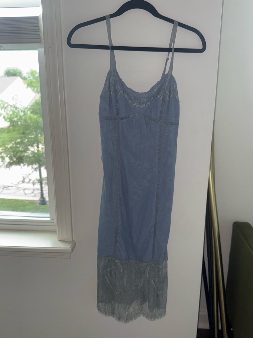 BCBGMaxAzria Runway Light Blue Lace Detail dress